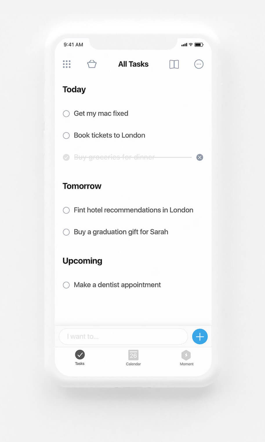 Any.do to-do list app for iPhone